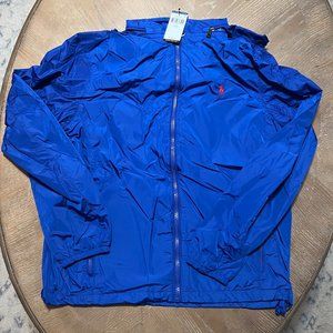 NEW - Polo by Ralph Lauren Men's Windbreaker (Medium, Royal Blue)